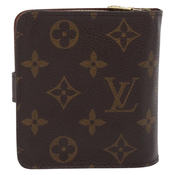 LOUIS VUITTON Monogram Compact Zip Wallet M61667 LV Auth 197932V