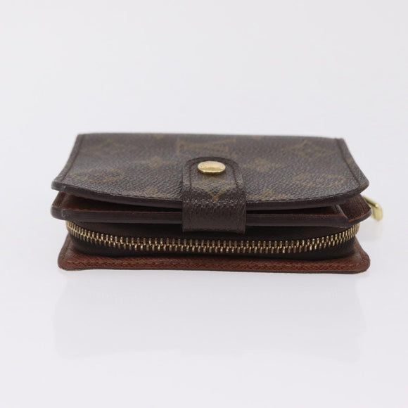 LOUIS VUITTON Monogram Compact Zip Wallet M61667 LV Auth 197932V
