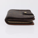 LOUIS VUITTON Monogram Compact Zip Wallet M61667 LV Auth 197932V-6