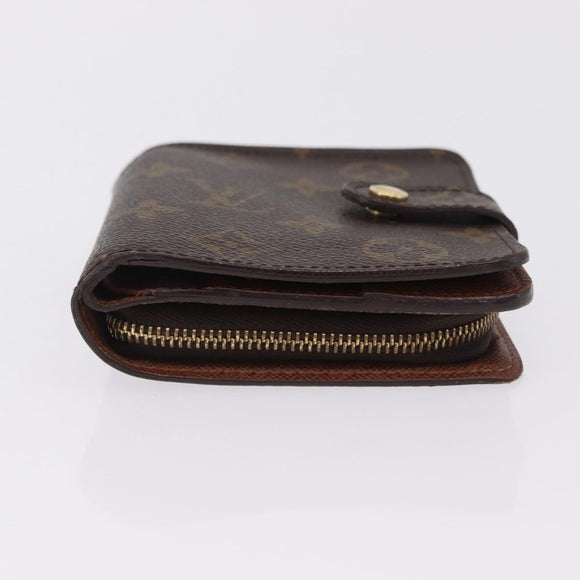 LOUIS VUITTON Monogram Compact Zip Wallet M61667 LV Auth 197932V