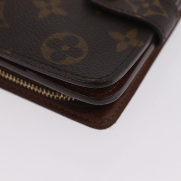 LOUIS VUITTON Monogram Compact Zip Wallet M61667 LV Auth 197932V