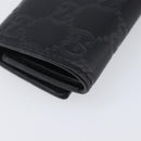 GUCCI GG Canvas Guccissima Key Case Leather Black Gold Tone 138093 Auth 197933V-16