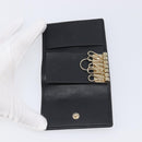GUCCI GG Canvas Guccissima Key Case Leather Black Gold Tone 138093 Auth 197933V-8