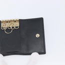 GUCCI GG Canvas Guccissima Key Case Leather Black Gold Tone 138093 Auth 197933V-18