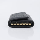 GUCCI GG Canvas Guccissima Key Case Leather Black Gold Tone 138093 Auth 197933V-4