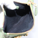 Balenciaga Wallet Leather Green Gold 186191 Auth 197936A-10