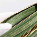 Balenciaga Wallet Leather Green Gold 186191 Auth 197936A-12