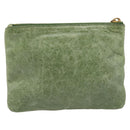 Balenciaga Wallet Leather Green Gold 186191 Auth 197936A-2