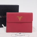 PRADA Bifold Wallet Saffiano leather Pink Gold Auth 197939M-12