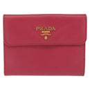 PRADA Bifold Wallet Saffiano leather Pink Gold Auth 197939M-13