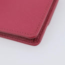 PRADA Card Case Saffiano leather Pink Gold Auth 197943M-15