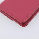 PRADA Card Case Saffiano leather Pink Gold Auth 197943M-16