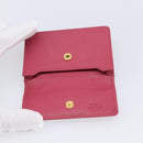 PRADA Card Case Saffiano leather Pink Gold Auth 197943M-8