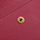 PRADA Card Case Saffiano leather Pink Gold Auth 197943M-10