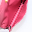 PRADA Card Case Saffiano leather Pink Gold Auth 197943M-11