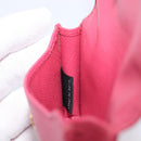PRADA Card Case Saffiano leather Pink Gold Auth 197943M-19