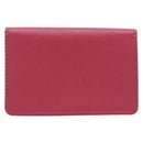 PRADA Card Case Saffiano leather Pink Gold Auth 197943M-2