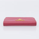 PRADA Card Case Saffiano leather Pink Gold Auth 197943M-5