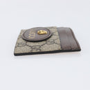 GUCCI GG Supreme Card Case PVC Beige 597557 Auth 197945V-4