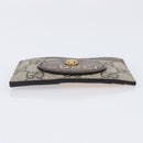GUCCI GG Supreme Card Case PVC Beige 597557 Auth 197945V-7