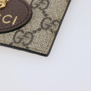 GUCCI GG Supreme Card Case PVC Beige 597557 Auth 197945V-8