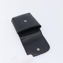 CHANEL Cigarette Case Caviar Skin Black Gold CC Auth 197948-12