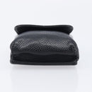 CHANEL Cigarette Case Caviar Skin Black Gold CC Auth 197948-7