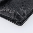 CHANEL Cigarette Case Caviar Skin Black Gold CC Auth 197948-9