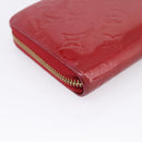 LOUIS VUITTON Monogram Vernis Zippy Wallet Pomme D'amour M91981 LV Auth 197950A-11