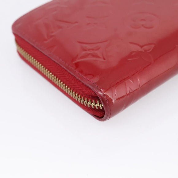 LOUIS VUITTON Monogram Vernis Zippy Wallet Pomme D'amour M91981 LV Auth 197950A