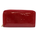 LOUIS VUITTON Monogram Vernis Zippy Wallet Pomme D'amour M91981 LV Auth 197950A-2