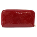 LOUIS VUITTON Monogram Vernis Zippy Wallet Pomme D'amour M91981 LV Auth 197950A-3
