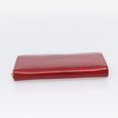 LOUIS VUITTON Monogram Vernis Zippy Wallet Pomme D'amour M91981 LV Auth 197950A-7