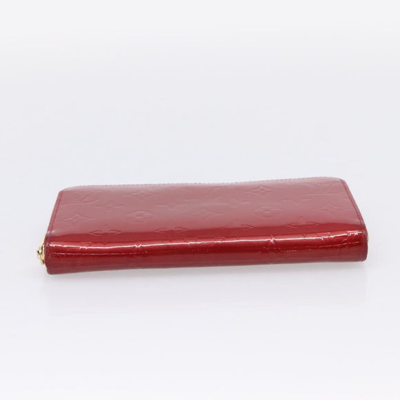 LOUIS VUITTON Monogram Vernis Zippy Wallet Pomme D'amour M91981 LV Auth 197950A