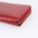 LOUIS VUITTON Monogram Vernis Zippy Wallet Pomme D'amour M91981 LV Auth 197950A-8