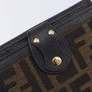 FENDI Zucca Canvas Bifold Wallet Black Brown Auth 197952V-17