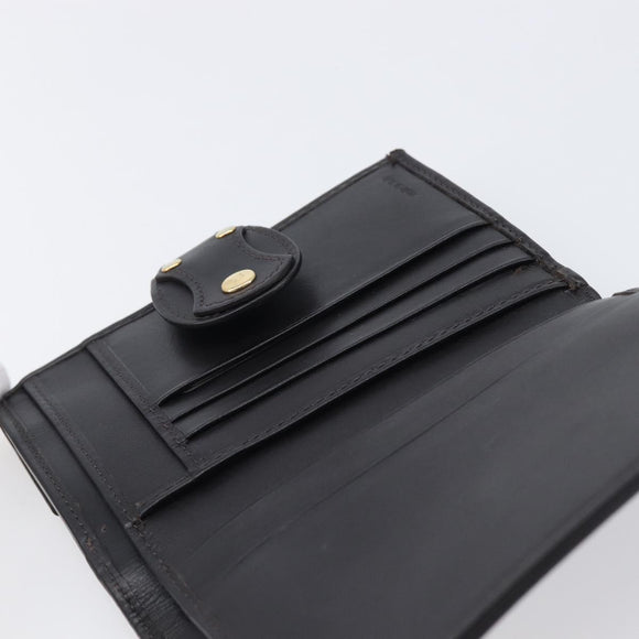 FENDI Zucca Canvas Bifold Wallet Black Brown Auth 197952V