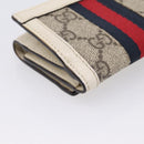 GUCCI GG Marmont Sherry Line GG Supreme Wallet PVC Beige 644334 Auth 197954V-16