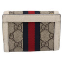 GUCCI GG Marmont Sherry Line GG Supreme Wallet PVC Beige 644334 Auth 197954V-2