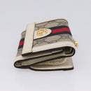 GUCCI GG Marmont Sherry Line GG Supreme Wallet PVC Beige 644334 Auth 197954V-4