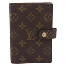 LOUIS VUITTON Monogram Agenda PM Day Planner Cover R20005 LV Auth 197955-13