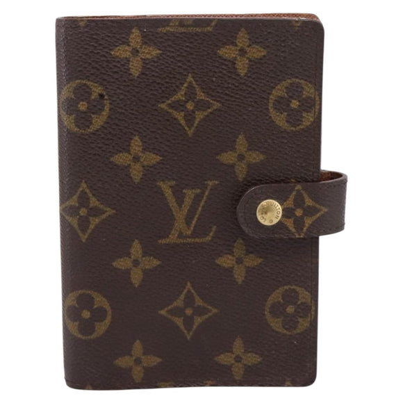 LOUIS VUITTON Monogram Agenda PM Day Planner Cover R20005 LV Auth 197955