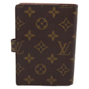 LOUIS VUITTON Monogram Agenda PM Day Planner Cover R20005 LV Auth 197955-2