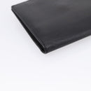 Christian Dior Bifold Wallet Leather Black Gold Auth 197957-16