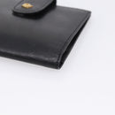 Christian Dior Bifold Wallet Leather Black Gold Auth 197957-7