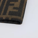 FENDI Zucca Canvas Long Wallet Black Brown Auth 197961V-15