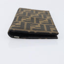FENDI Zucca Canvas Long Wallet Black Brown Auth 197961V-6