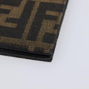 FENDI Zucca Canvas Long Wallet Black Brown Auth 197961V-7