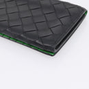Bottega Veneta INTRECCIATO Long Wallet Leather Black Auth 197965A-15