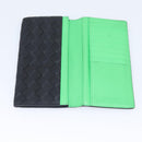 Bottega Veneta INTRECCIATO Long Wallet Leather Black Auth 197965A-8